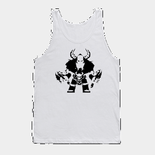 Barbaric King minimal silhouette white Tank Top